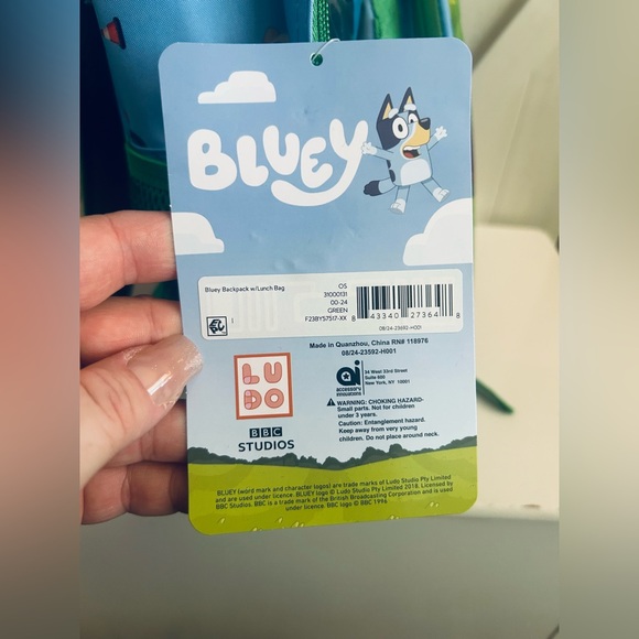 Bluey 17” Backpack w/ Lunch Bag 2-Piece Set Family Trip Theme NWT - Picture 13 of 16